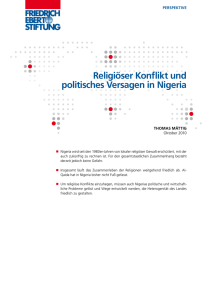 Religiöser Konflikt und politisches Versagen in Nigeria