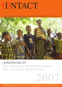 JAHRESRÜCKBLICK Togo: Aufklärung bald flächendeckend Benin