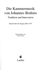 Die Kammermusik von Johannes Brahms