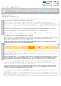 Wesentliche Anlegerinformationen Währungsfonds UI Ziele und