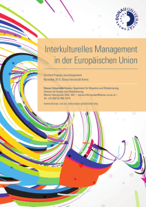 Interkulturelles Management in der Europäischen Union
