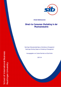 Direct-to-Consumer-Marketing in der Pharmaindustrie