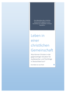 Leben in einer christlichen Gemeinschaft