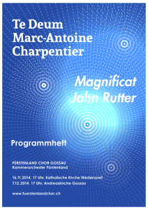 Magnificat John Rutter - FÜRSTENLAND CHOR GOSSAU