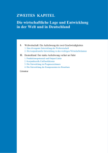 Die wirtschaftliche Lage und Entwicklung in der Welt und in