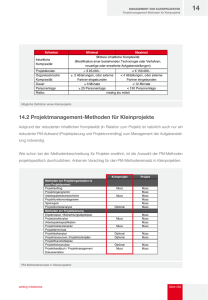 14.2 Projektmanagement-Methoden für Kleinprojekte