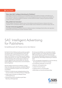 SAS® Intelligent Advertising for Publishers
