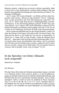 Erhard Kunz Ist das Sprechen von Gottes Allmacht noch zeitgemäß?