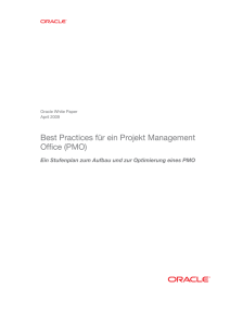 Best Practices für ein Projekt Management Office (PMO)