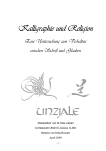 Kalligraphie und Religion Kalligraphie und