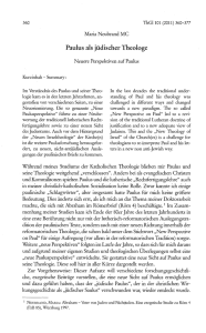 Paulus als jüdischer Theologe - Theologische Fakultät Paderborn