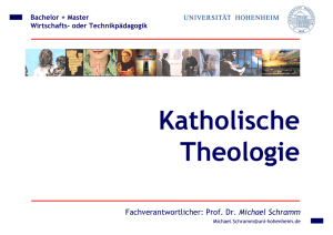 Katholische Theologie - Universität Hohenheim