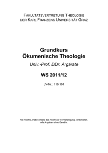 Grundkurs Ökumenische Theologie