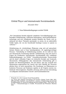 Global Player und internationale Sozialstandards