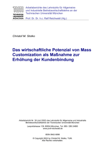 TUM-AIB WP 030 Stotko Kundenbindung durch Mass Customizati…