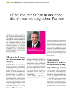 HRM: Von der Stütze in der Krise bis hin zum strategischen Partner