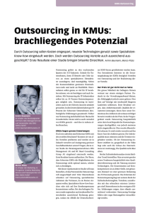 Outsourcing in KMUs: brachliegendes Potenzial