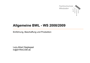 Fachhochschule Wiesbaden Allgemeine BWL