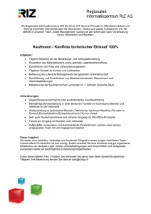 Kaufmann / Kauffrau technischer Einkauf 100%