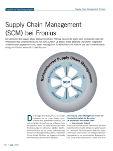 Supply Chain Management (SCM) bei Fronius