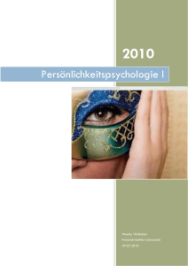 Persönlichkeitspsychologie I