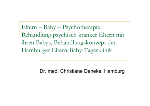 Eltern – Baby – Psychotherapie, Behandlung psychisch kranker