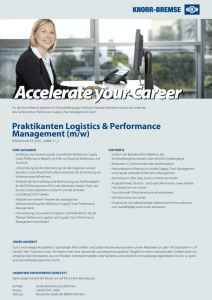 Praktikanten Logistics & Performance Management (m/w)