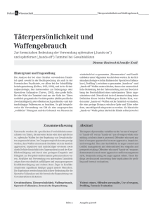 Täterpersönlichkeit und Waffengebrauch