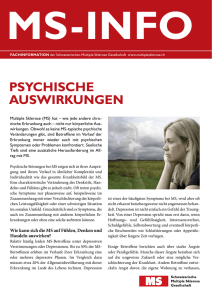psychische auswirkungen - Schweizerische Multiple Sklerose