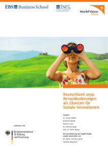 Deutschland 2030: Herausforderungen als Chancen für Soziale