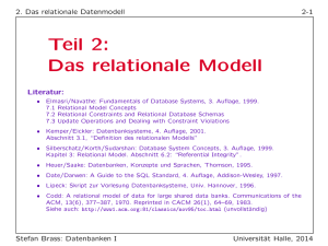 Teil 2: Das relationale Modell