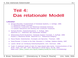 Teil 4: Das relationale Modell