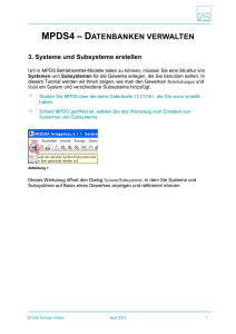 MPDS4 – DATENBANKEN VERWALTEN 3. Systeme