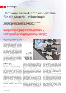 Hardware Laser-Autofokus-Systeme für die Material