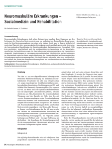 Neuromuskuläre Erkrankungen – Sozialmedizin und Rehabilitation