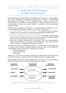 1. Ursachen & Erklärungen sozialer Beziehungen