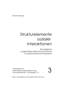 Strukturelemente sozialer Interaktionen - E-LIB