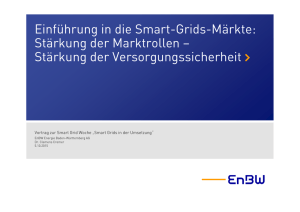 Einführung in die Smart-Grids-Märkte: Stärkung der Marktrollen