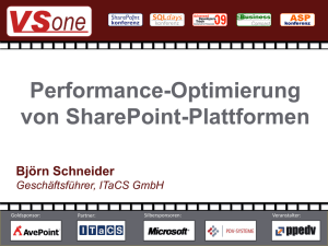 Performance-Optimierung von SharePoint-Plattformen