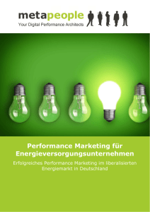 Performance Marketing für Energieversorgungsunternehmen