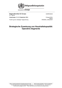 Strategische Zuweisung von Haushaltskapazität: Operative Segmente