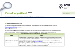 Verordnung Aktuell - Kassenärztliche Vereinigung Bayerns (KVB)