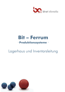 Lagerhaus und Inventarsleitung _Ferrum - Bit
