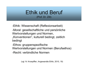 Ethik und Beruf