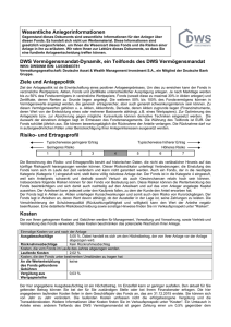 Wesentliche Anlegerinformationen DWS Vermögensmandat