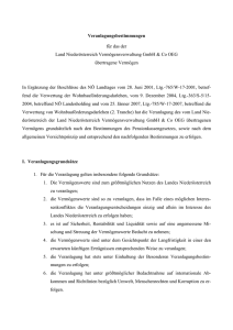 Veranlagungsbestimmungen - beim Niederösterreichischen Landtag