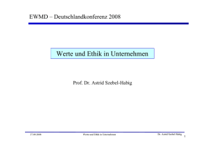 Werte und Ethik in Unternehmen