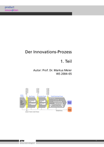 Der Innovations-Prozess 1. Teil - ETH E-Collection