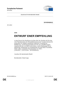 DE DE *** ENTWURF EINER EMPFEHLUNG