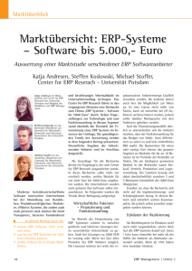Marktübersicht: ERP-Systeme – Software bis 5.000